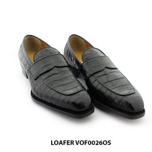 [Outlet size 41] Giày lười nam da cá sấu Loafer VOF0026OS 003