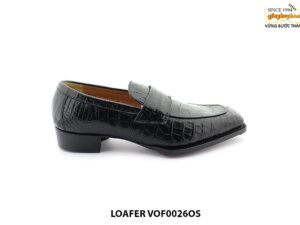 [Outlet size 41] Giày lười nam da cá sấu Loafer VOF0026OS 001