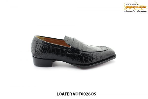 [Outlet size 41] Giày lười nam da cá sấu Loafer VOF0026OS 001
