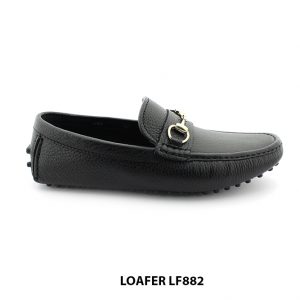 [Outlet size 39] Giày lười nam da bò vân hạt loafer LF882 001
