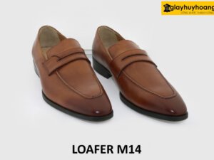 [Size 40+41+42] Giày lười nam mũi vuông màu bò loafer M14 001