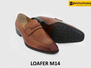 [Size 40+41+42] Giày lười nam mũi vuông màu bò loafer M14 003