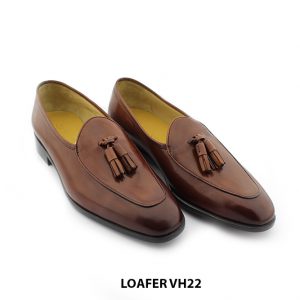 [Outlet size 39] Giày lười nam có chuông tua rua loafer VH22 003