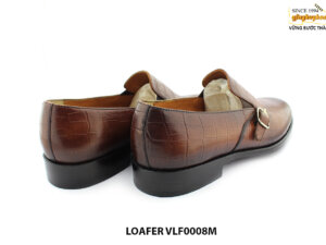 [Outlet size 41] Giày lười nam vân cá sấu loafer VLF0008M 005