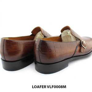 [Outlet size 41] Giày lười nam vân cá sấu loafer VLF0008M 005