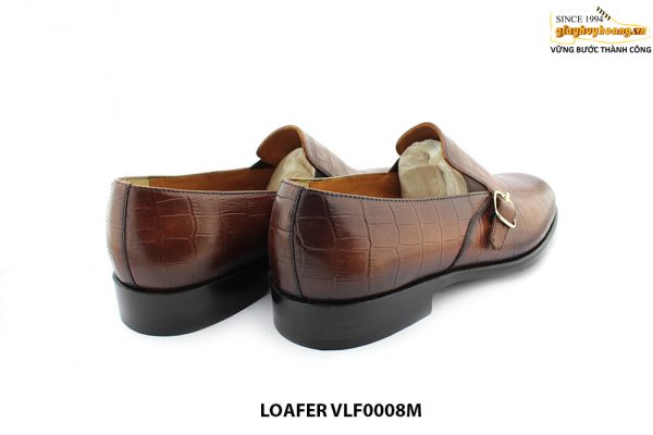 [Outlet size 41] Giày lười nam vân cá sấu loafer VLF0008M 005