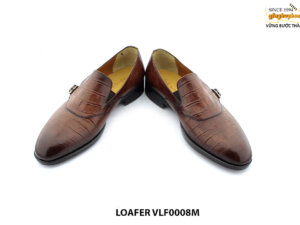 [Outlet size 41] Giày lười nam vân cá sấu loafer VLF0008M 004
