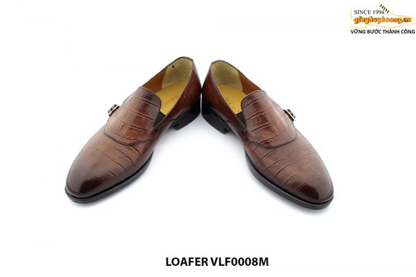 [Outlet size 41] Giày lười nam vân cá sấu loafer VLF0008M 004