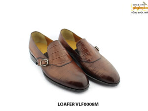 [Outlet size 41] Giày lười nam vân cá sấu loafer VLF0008M 003