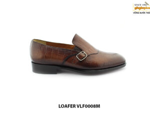 [Outlet size 41] Giày lười nam vân cá sấu loafer VLF0008M 001