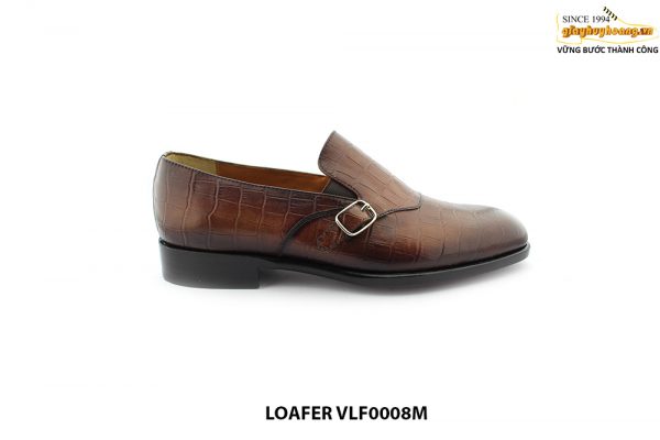 [Outlet size 41] Giày lười nam vân cá sấu loafer VLF0008M 001