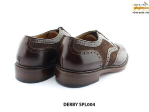 [Outlet size 40] Giày da nam Wingtips phối da lộn Oxford SPL004 005