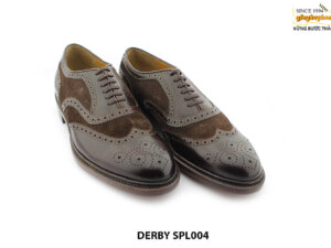 [Outlet size 40] Giày da nam Wingtips phối da lộn Oxford SPL004 003