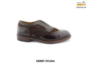 [Outlet size 40] Giày da nam Wingtips phối da lộn Oxford SPL004 001