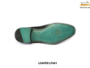 [Outlet size 42] Giày lười nam da lộn màu đen SPCLF001 006