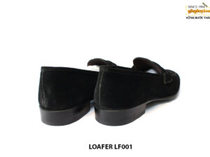 [Outlet size 42] Giày lười nam da lộn màu đen SPCLF001 005