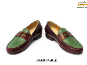 [Outlet size 39] Giày lười nam phối màu xanh đỏ Loafer Sample 004