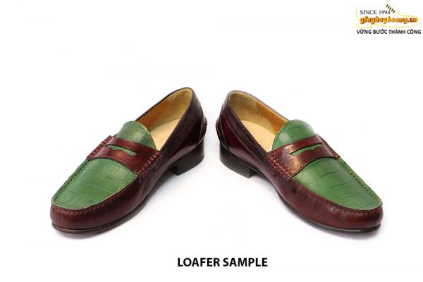 [Outlet size 39] Giày lười nam phối màu xanh đỏ Loafer Sample 004