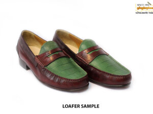 [Outlet size 39] Giày lười nam phối màu xanh đỏ Loafer Sample 003