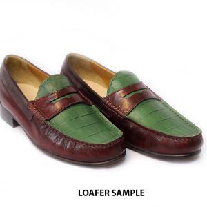 [Outlet size 39] Giày lười nam phối màu xanh đỏ Loafer Sample 003