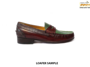 [Outlet size 39] Giày lười nam phối màu xanh đỏ Loafer Sample 001