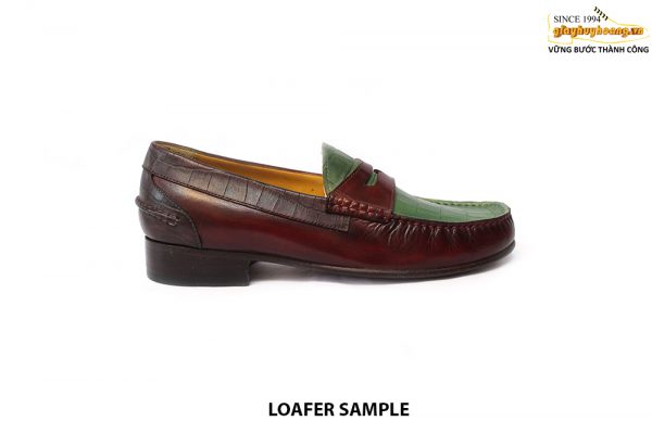 [Outlet size 39] Giày lười nam phối màu xanh đỏ Loafer Sample 001