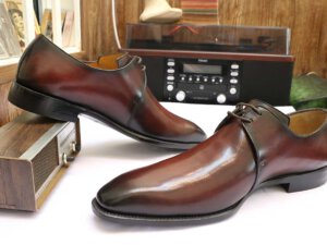 [Outlet size 45] Giày da nam 2 lỗ xỏ dây Derby ZZ03 001