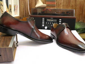 [Outlet size 45] Giày da nam 2 lỗ xỏ dây Derby ZZ03 004