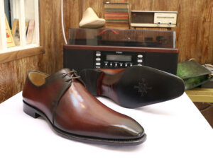 [Outlet size 45] Giày da nam 2 lỗ xỏ dây Derby ZZ03 002