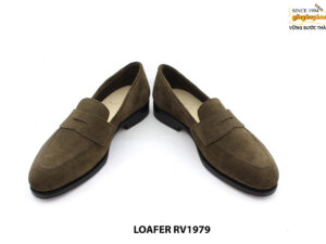 [Outlet size 40] Giày lười nam da lộn đế da Penny Loafer RV1979 004