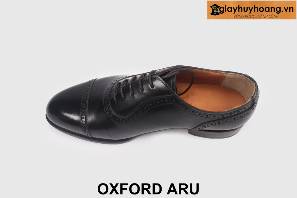 ban-giay-da-oxford-nam-cao-cap-giayhuyhoang-aru-2 Giày da nam hàng hiệu công sở chính hãng Oxford ARU 008