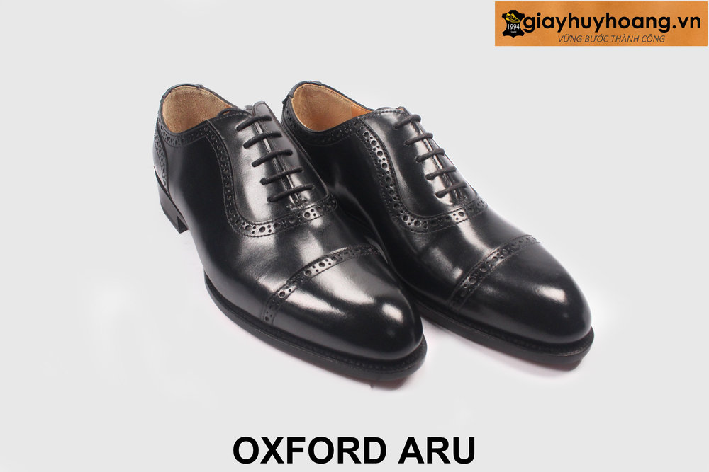 ban-giay-da-oxford-nam-cao-cap-giayhuyhoang-aru-3 Giày da nam hàng hiệu công sở chính hãng Oxford ARU 007