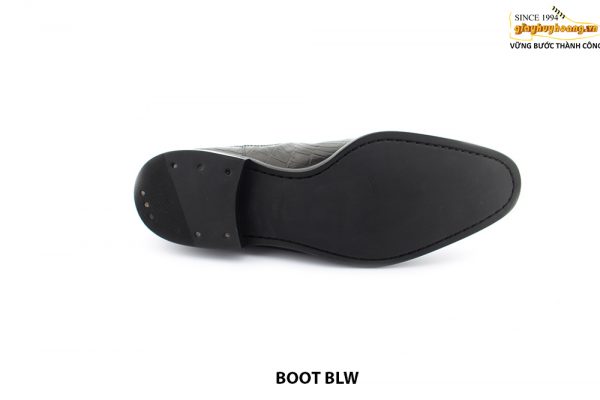 [Outlet size 42] Giày da nam vân cá sấu Chelsea Boot BLW 004