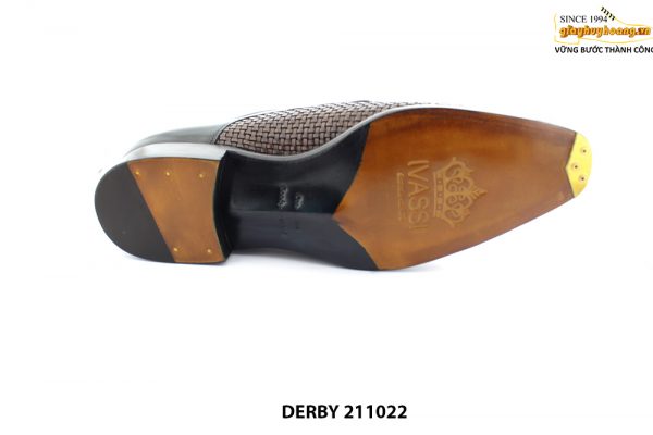 [Outlet size 42] Giày da nam da đan xen Derby 211022 006