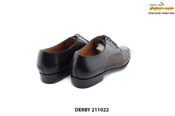 [Outlet size 42] Giày da nam da đan xen Derby 211022 005