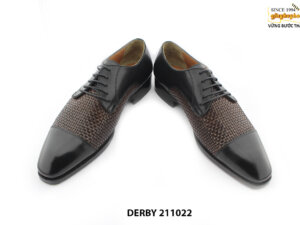 [Outlet size 42] Giày da nam da đan xen Derby 211022 004