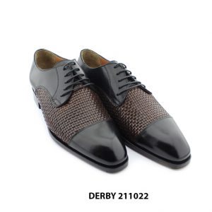 [Outlet size 42] Giày da nam da đan xen Derby 211022 003