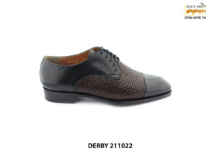 [Outlet size 42] Giày da nam da đan xen Derby 211022 001