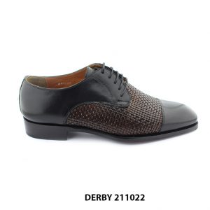 [Outlet size 42] Giày da nam da đan xen Derby 211022 001