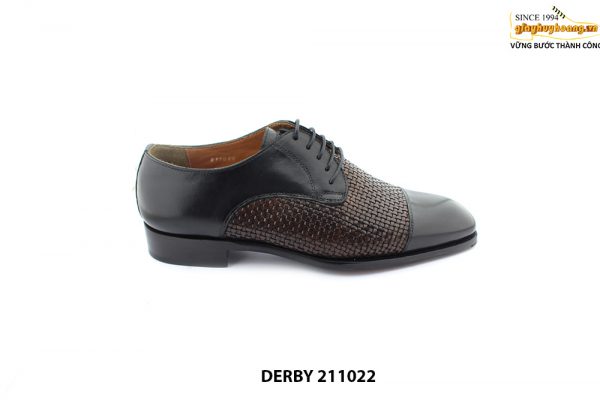 [Outlet size 42] Giày da nam da đan xen Derby 211022 001