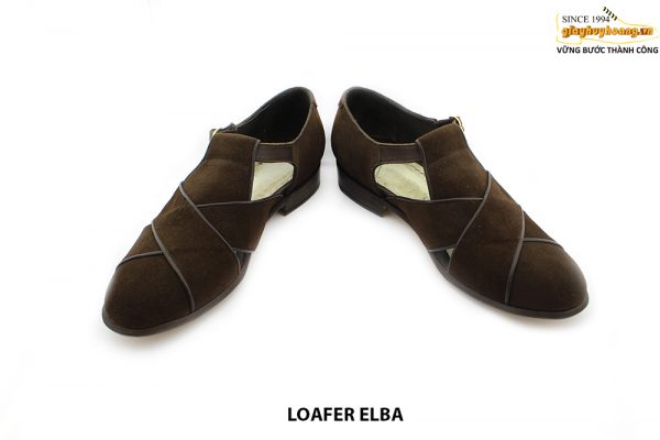 [Outlet size 42] Giày dép nam da lộn đế khâu loafer ELBA 002