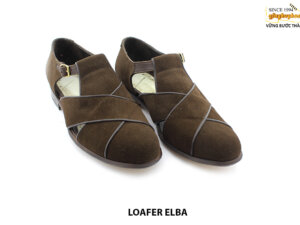 [Outlet size 42] Giày dép nam da lộn đế khâu loafer ELBA 001