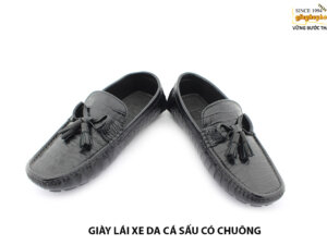 [Outlet size 38] Giày da nam lái xe vân cá sấu loafer 004
