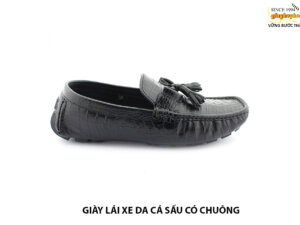 [Outlet size 38] Giày da nam lái xe vân cá sấu loafer 001
