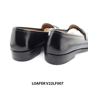 [Outlet size 41] Giày lười nam đen trắng cao cấp Loafer V22LF007 004