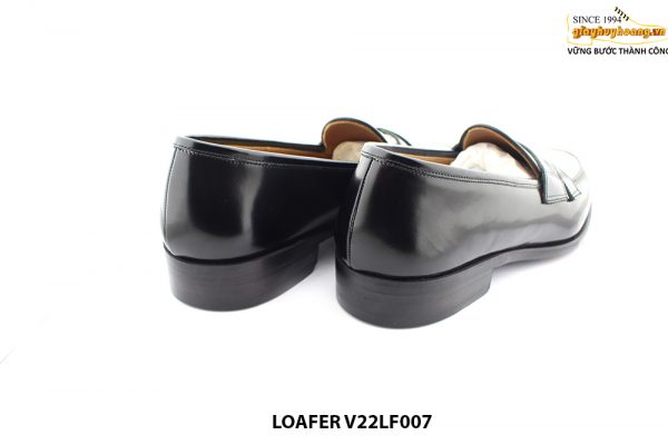 [Outlet size 41] Giày lười nam đen trắng cao cấp Loafer V22LF007 004