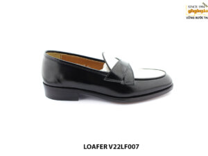 [Outlet size 41] Giày lười nam đen trắng cao cấp Loafer V22LF007 001