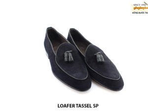 [Outlet size 39.5] Giày da nam da lộn xanh navy loafer SP 003