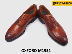 Giày Oxford da nam đục lỗ màu bò Brogues M1952 004