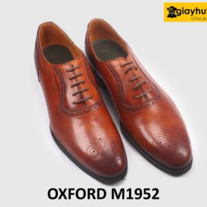 Giày Oxford da nam đục lỗ màu bò Brogues M1952 003